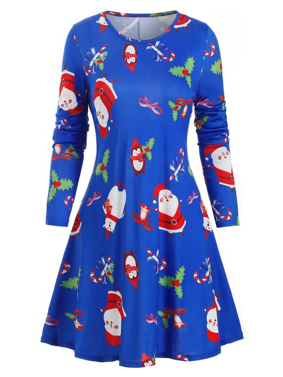 Mini Robe Père Noël Cadeaux de Noël - multicolor C 2XL