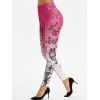 Legging Moulant Note de Musique et Papillon Imprimé - multicolor A 2XL
