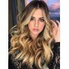 Center Part Long Wavy Synthetic Ombre Wig - WOOD 20INCH