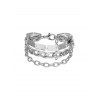 Bracelet à Chaîne Métallique Style Punk - Argent 