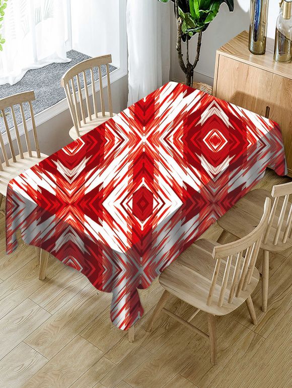 Nappe de Table Imperméable Géométrique en Tissu - multicolor W55 X L55 INCH