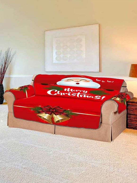 Housse de Canapé Cloche de Noël et Père Noël Design - multicolor TWO SEATS