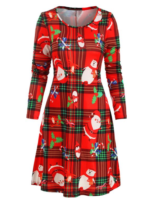 Mini Robe Père Noël Cadeaux de Noël - multicolor A 2XL