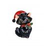 Broche Chapeau de Noël Chat avec Strass - Noir 