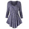 Pull Tunique Chiné - Bleu Foncé Toile de Jean 3XL