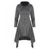 T-shirt Chiné Zippé - Gris Foncé L