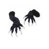 Gants Décoration d'Halloween Patte de Fantôme - Noir 