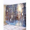 Tapisserie Murale Pendante Art Décoration Forêt Neige et Lumière Imprimés - multicolor W59 X L51 INCH
