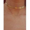 Arrow Chain Double Layer Choker Necklace - GOLD 