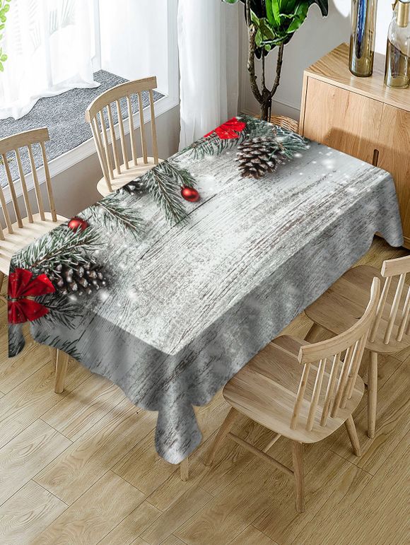 Tissu de Table Boule de Noël Imperméable en Tissu - multicolor W55 X L71 INCH