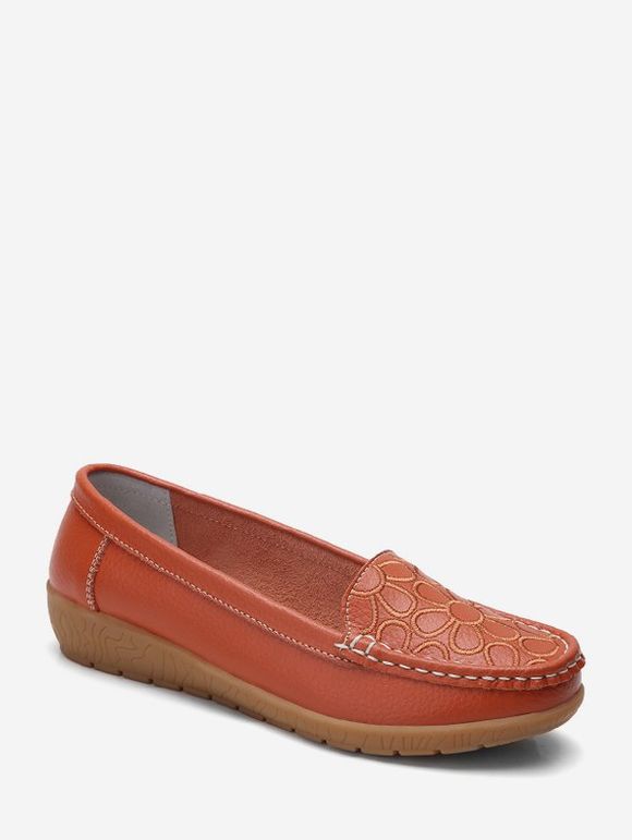 Chaussures Plates Pleuries Brodées - Orange EU 41