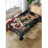 Nappe de Table Décorée de Sapin de Noël en Tissu - Vert Pin W55 X L55 INCH
