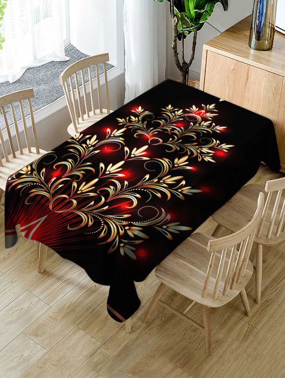 Tissu de Table de Noël Design Imperméable - multicolor W55 X L55 INCH