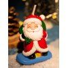 Bougie Décorative en Forme de Père Noël Cerf et Bonhomme de Neige - multicolor A 