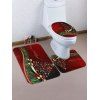 Ensemble Tapis de Toilettes Arbre de Noël Etoile et Nœud Papillon 3 Pièces - multicolor 