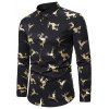 Chemise Doré Wapiti Imprimé à Manches Longues - Or XL