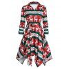 Robe Ligne A Zippée Ceinturée Cerf Imprimé - multicolor A M