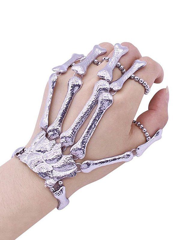 

Skeleton Halloween Party Decoration Bracelet, Silver