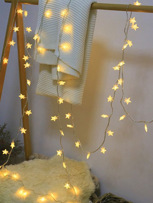 Bande LED Décorative de Noël en Forme d'Etoile - Blanc Chaud 2M 10LED