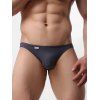 Slip Sexy en Couleur Unie Boucle en Métal - Gris XL
