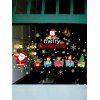 Autocollant Mural Amovible Père Noël Imprimé - multicolor A 60X90CM