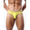 Slip Respirant Sexy en Couleur Unie - Jaune M