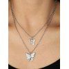 Collier à Double Couche Papillon Evidé - Argent 