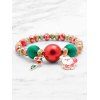 Bracelet Elastique de Noël Perlé Père Noël - multicolor A 
