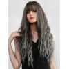 Ombre Full Bang Long Wavy Synthetic Wig - multicolor 