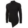 Chemise Asymétrique Boutonnée Superposée - Noir M