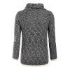 Ripped Decorated Casual Pullover Sweater - BLACK XS