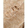 Ripped Decorated Casual Pullover Sweater - BEIGE XS