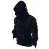 Sweat à Capuche avec Rivet Manches Longues à Cordon - Bleu de Minuit 2XL