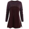 Haut Tunique Chiné de Grande Taille - Rouge Vineux 3X