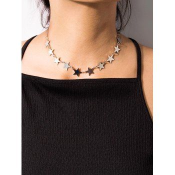 

Brief Stars Clavicle Chain Necklace, Silver