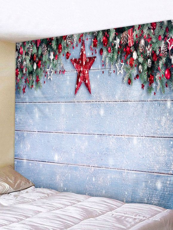 Tapisserie de Noël Motif de Neige - multicolor D W71 X L91 INCH
