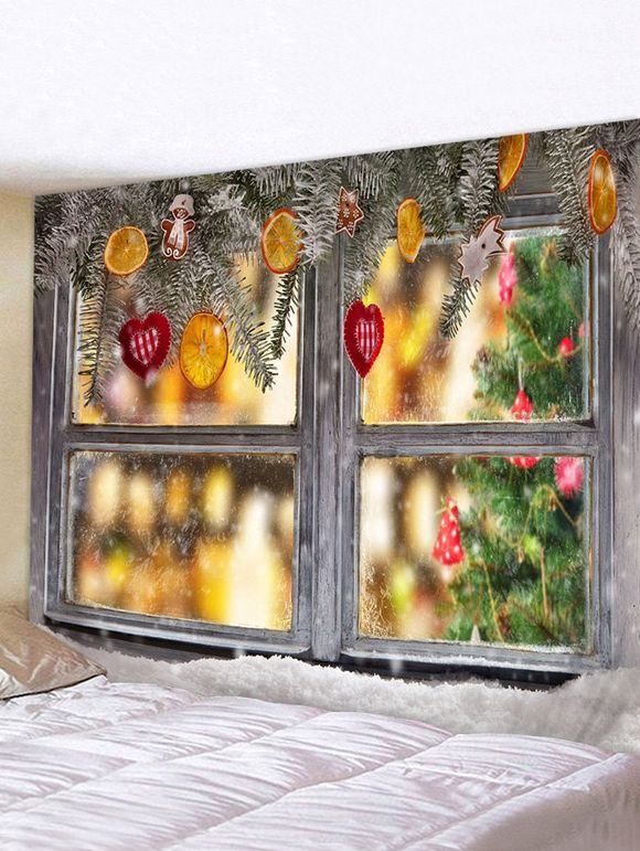 Tapisserie Mural Pendante Art Décoration de Noël et Fenêtre Imprimés - multicolor W79 X L71 INCH