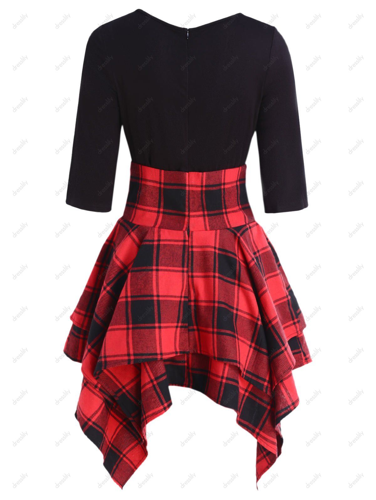 plaid casual dress