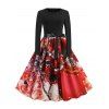 Robe Ceinturée Père Noël à Manches Longues - multicolor A L