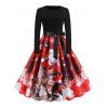 Robe de Soirée de Noël Ceinturée - multicolor D S
