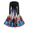 Robe de Soirée de Noël Ceinturée - multicolor A M