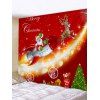 Tapisserie Murale Pendante Art Décoration de Noël Père Noël Imprimé - Rouge Lave W59 X L79 INCH