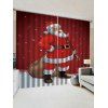 Rideaux de Fenêtre Motif de Père Noël - multicolor W33.5 X L79 INCH X 2PCS