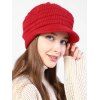 Knitted Winter Soft Beret Peaked Hat - RED 