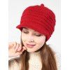 Knitted Winter Soft Beret Peaked Hat - RED 