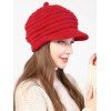 Knitted Winter Soft Beret Peaked Hat - RED 
