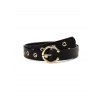 Ceinture Evidée Design en Couleur Unie - Noir 