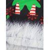 Sweat à Capuche Cerf de Noël Graphique à Cordon avec Poche en Avant - multicolor L
