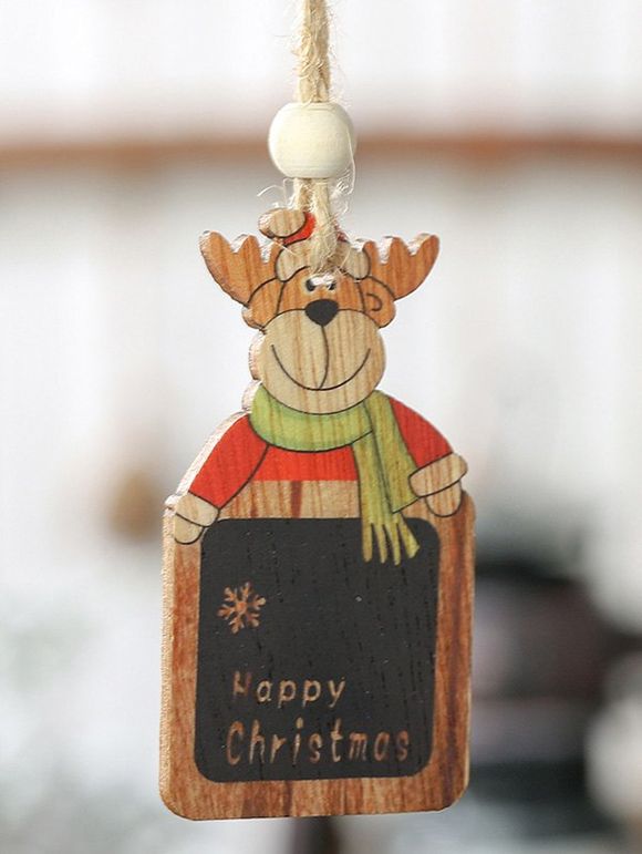 Décoration Pendante Père Noël en Bois - multicolor B 