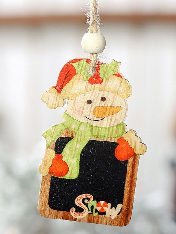 Décoration Pendante Père Noël en Bois - multicolor C 
